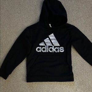 Adidas Kids Black and White Logo Hoodie